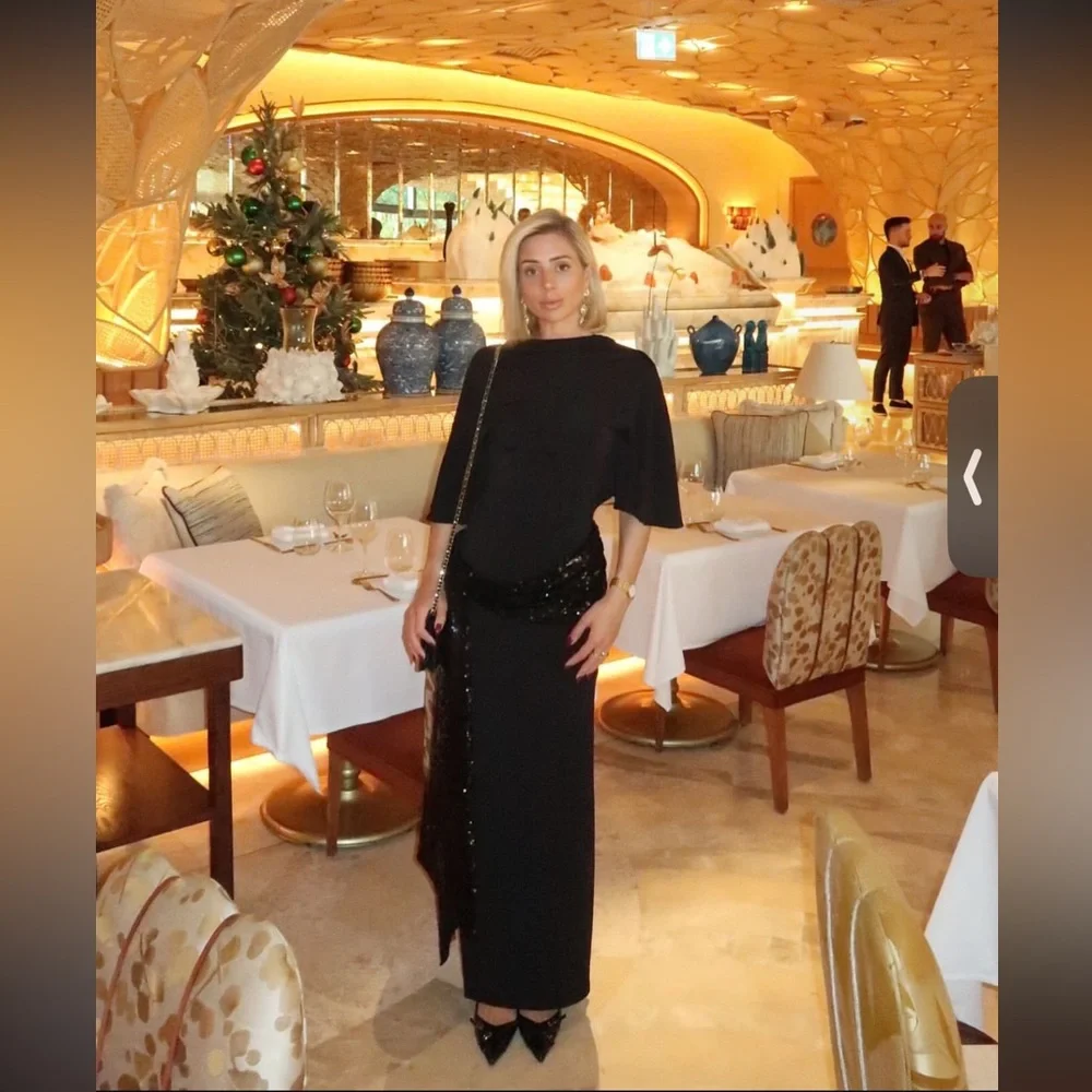 ZARA CUMMERBUND MIDI DRESS - Picture 8 of 17